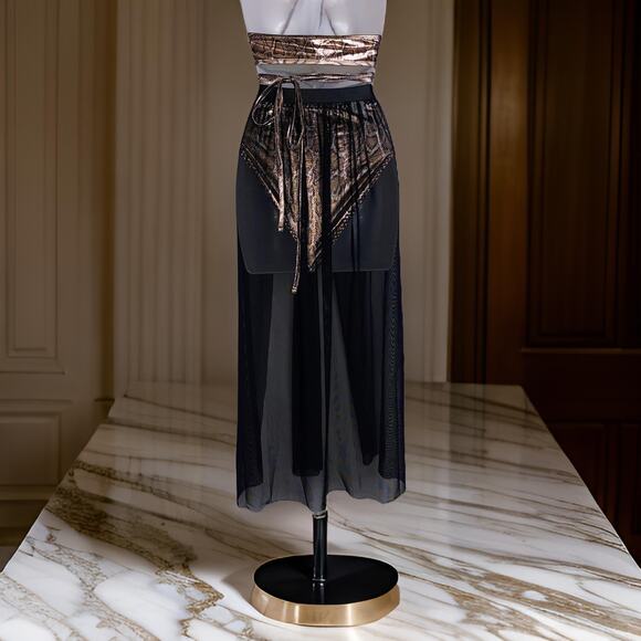 New Medium Medusa Skirt Crown Metallic Halloween Costume Outfit Set Hydra Witch - Picture 6 of 8